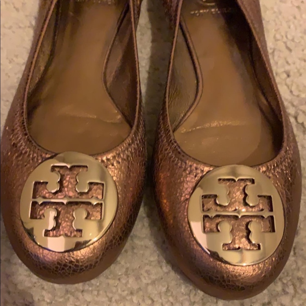Tory Burch bronze reva flat